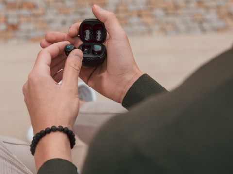 LAMAX Dots2 Touch Black TWS Érintőgombos vezeték nélküli fülhallgató fekete